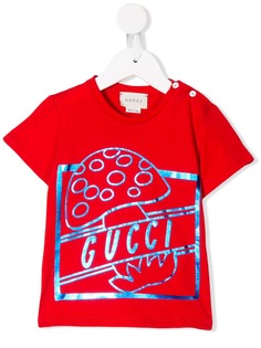 Gucci Kids футболка с логотипом и принтом