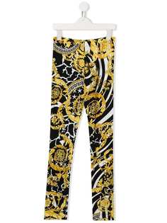 Young Versace Baroque-print leggings