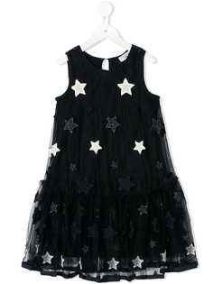 Monnalisa embroidered star dress