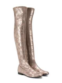 Monnalisa knee length metallic boots