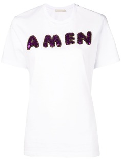 Amen футболка с вышивкой пайетками Amen.