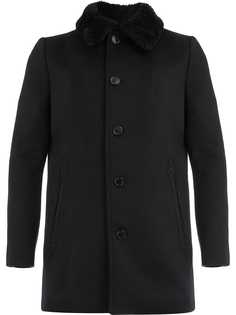 Saint Laurent пальто с контрастным воротником