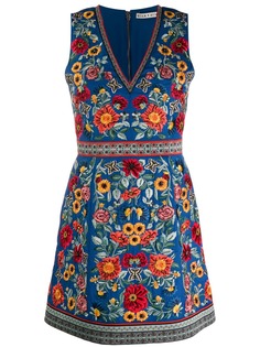 Alice+Olivia расклешенное платье с цветочным принтом