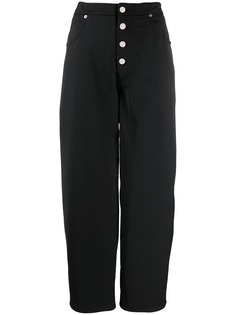 Mm6 Maison Margiela укороченные брюки широкого кроя