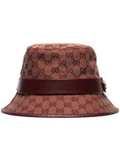 Gucci парусиновая шляпа с логотипом GG
