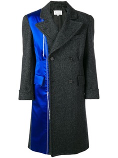 Maison Margiela пальто миди с контрастными вставками