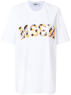 MSGM футболка свободного кроя с логотипом на груди