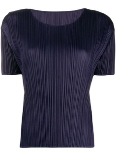 Pleats Please By Issey Miyake pleated short-sleeve blouse