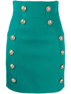 Balmain buttoned detailed mini skirt