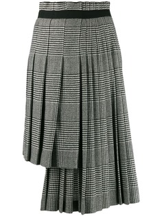 Ermanno Scervino asymmetric pleated check skirt