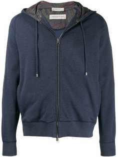 Etro paisley trim hoodie