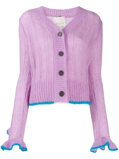 Marco De Vincenzo ruffle sleeve button cardigan