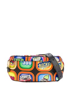 Moschino поясная сумка с принтом