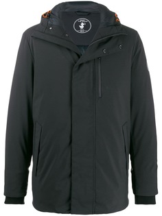 Save The Duck logo patch parka coat