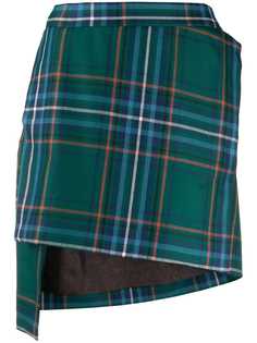 Vivienne Westwood Anglomania asymmetric tartan print skirt