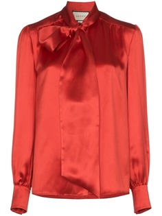 Gucci tie neck blouse
