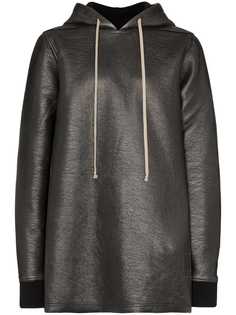 Rick Owens DRKSHDW oversized faux-leather hoodie