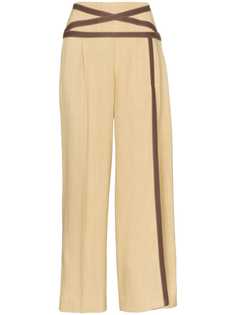 Rosie Assoulin Applesauce criss-cross trim trousers