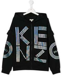 Kenzo Kids TEEN metallic logo hoodie