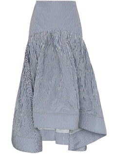 Rosie Assoulin pinstripe fishtail skirt