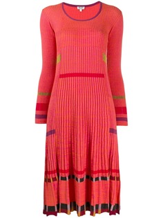Kenzo платье миди в рубчик