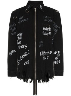 Faith Connexion куртка на молнии с принтом граффити