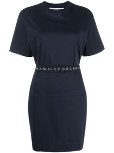 Victoria Victoria Beckham платье с логотипом на поясе