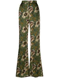Etro брюки с цветочным принтом