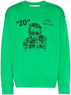 Off-White Public Television print sweatshirt