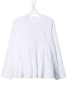 Il Gufo ruffled hem blouse