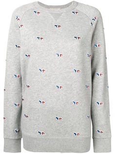 Maison Kitsuné толстовка с вышивкой лисы