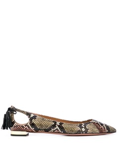 Aquazzura cut-out pointed toe ballerinas