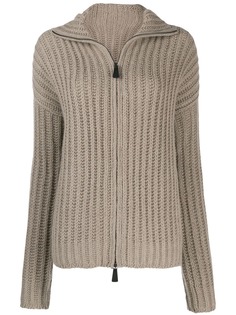 Dusan zip-up knitted cardigan