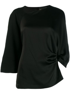 Erika Cavallini panelled crepe and satin top
