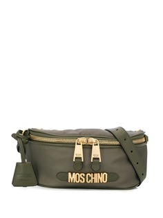 Moschino logo plaque belt bag