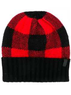 Emporio Armani check patterned hat