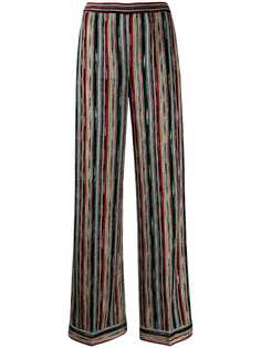 Missoni брюки широкого кроя в полоску