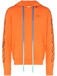 Off-White embroidered arrow logo hoodie