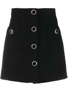 Alessandra Rich decorative button skirt