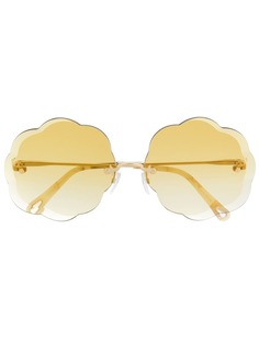 Chloé Eyewear солнцезащитные очки с ажурным краем линз