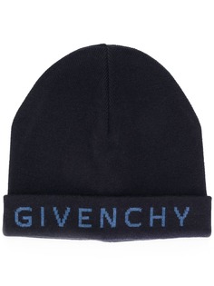 Givenchy embroidered logo knitted hat