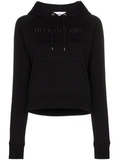 Helmut Lang logo embroidered hoodie