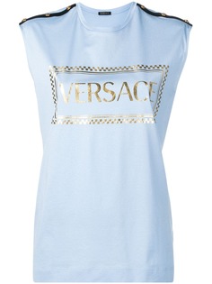 Versace топ без рукавов с логотипом