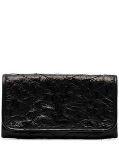 Saint Laurent большой кошелек Niki с мятым эффектом
