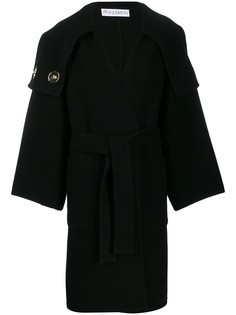 JW Anderson oversized collar wrap coat