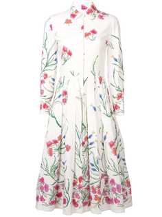 Carolina Herrera платье-рубашка с цветочным узором