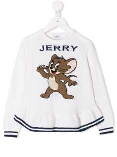 Monnalisa Jerry ruffled hem jumper