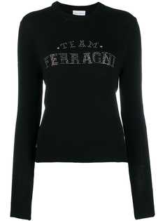 Chiara Ferragni rhinestone logo jumper