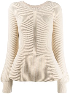 Alberta Ferretti peplum long-sleeve jumper