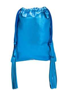 Attico leather metallic bucket bag